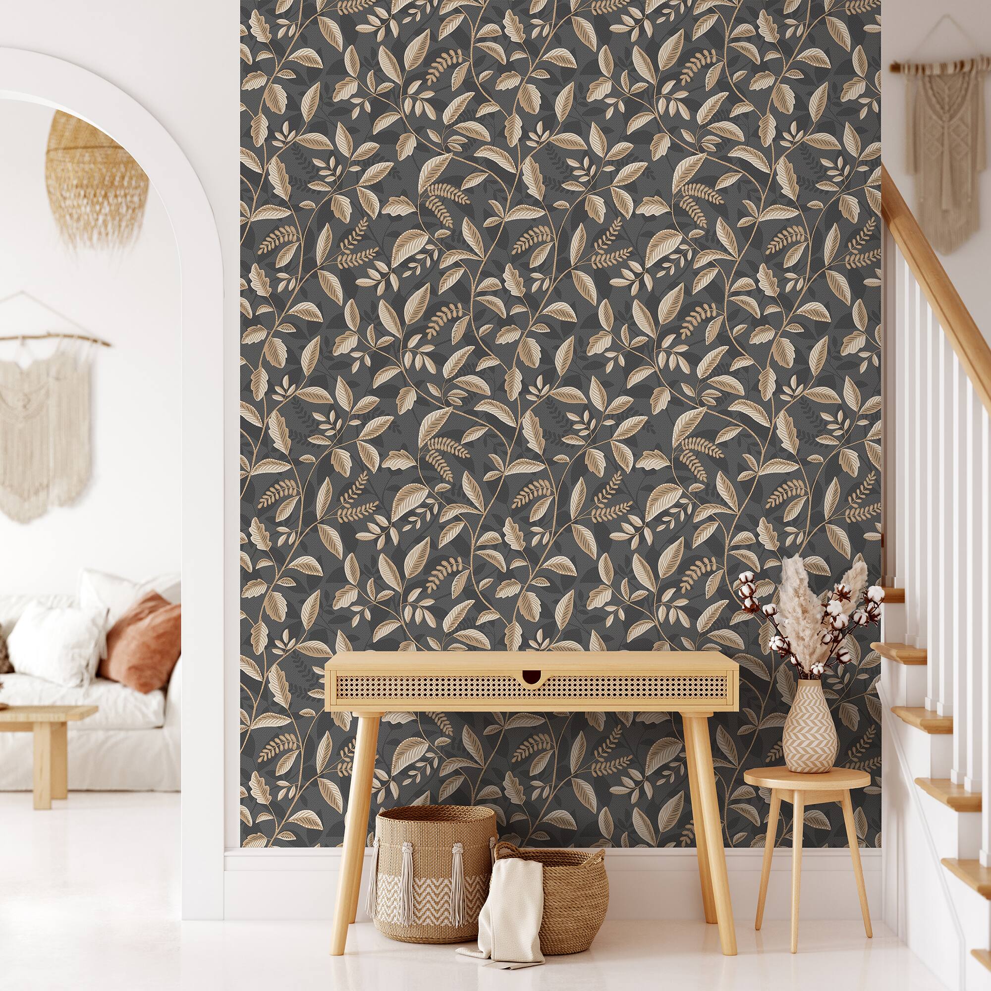 Designs Direct Tranquil Leafy Vine Wallpaper